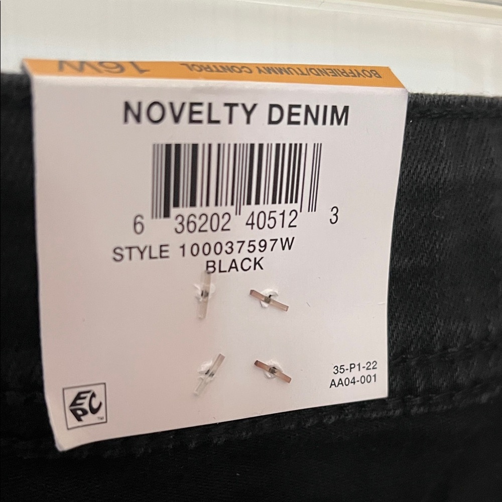 INC International Concepts Black Boyfriend Pants - Picture 5 of 9